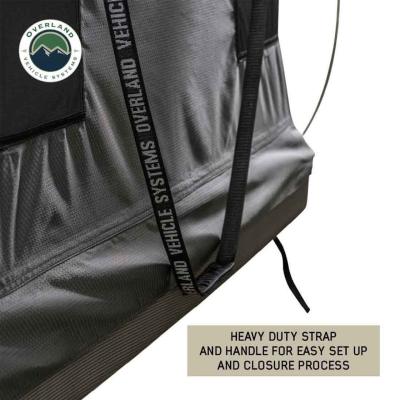 HD Bundu 3 - Hard Shell Pop Up Roof Top Tent, 3 Person, Grey Body and Black Rainfly Overland Vehicle Systems