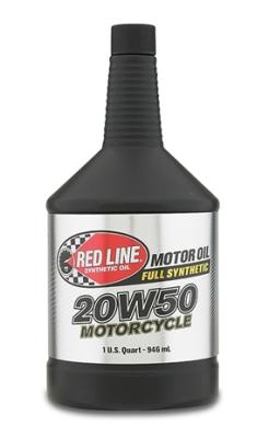 20W50 Motorcycle Oil Synthetic 1 Quart Red Line Oil