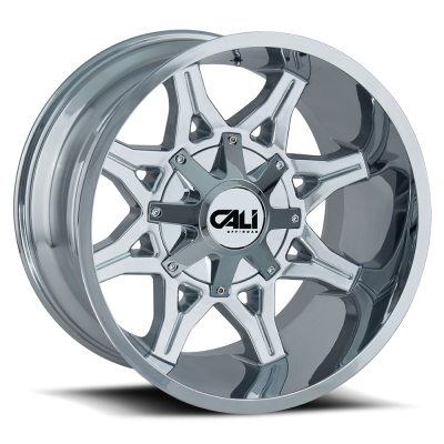Cast Aluminum Wheels Obnoxious 9107 CH 24x12 Chrome 8 On 165.1/8 On170 Bolt Pattern -44 Offset Cali Offroad Wheels