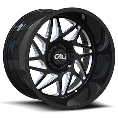 Cast Aluminum Wheels Gemini 9112 GB 20x12 Milled Spokes Gloss Black 6 On 135 Bolt Pattern -51 Offset Cali Offroad Wheels