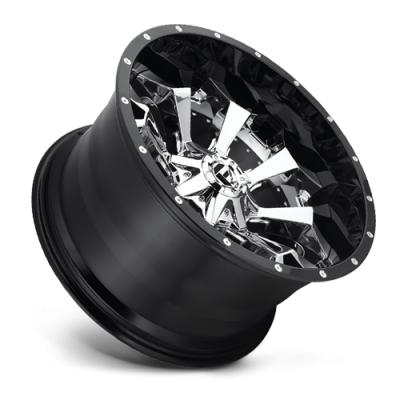 Aluminum Wheels 22X10 Assault D246 6 On 135/6 On 139.7 Chrome/Gloss Black Lip 106.1 Bore -13 Offset 8 Spoke Fuel Off Road Wheels