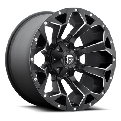 Aluminum Wheels 20X12 Assault D546 5 On 114.3/5 On 127 Matte Black/Milled 78.1 Bore -43 Offset 8 Spoke Fuel Off Road Wheels