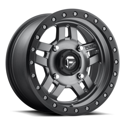 Aluminum Wheels 15X7 Anza UTV D558 4 On 136 Matte Anthracite Gray Black Ring 110.2 Bore 13 Offset 5 Spoke Fuel Off Road Wheels