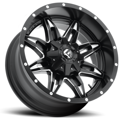 Aluminum Wheels 18X9 Lethal D567 5 On 114.3/5 On 127 Matte Black/Milled 78.1 Bore 1 Offset Fuel Off Road Wheels