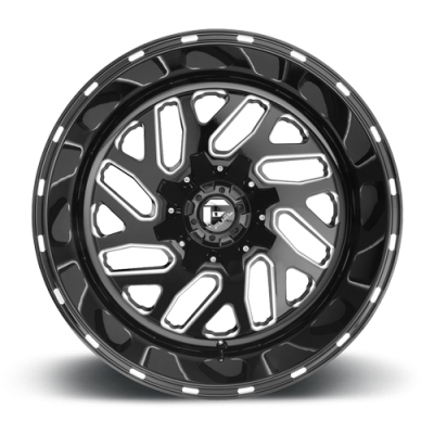 Aluminum Wheels 22X10 Triton D581 5 On 114.3/5 On 127 Gloss Black/Milled 78.1 Bore -18 Offset Mesh Spoke Fuel Off Road Wheels