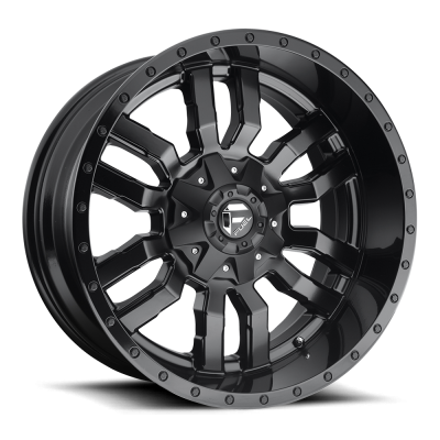 Aluminum Wheels 18X8 Sledge D596 5 On 110/5 On 127 Matte Black/Gloss Black Lip 72.56 Bore 35 Offset Fuel Off Road Wheels