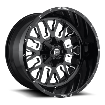 Aluminum Wheels 18X9 Stroke D611 5 On 114.3/5 On 127 Gloss Black/Milled 78.1 Bore -12 Offset Fuel Off Road Wheels