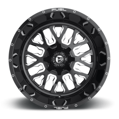 Aluminum Wheels 20X9 Stroke D611 5 On 114.3/5 On 127 Gloss Black/Milled 78.1 Bore 1 Offset Fuel Off Road Wheels