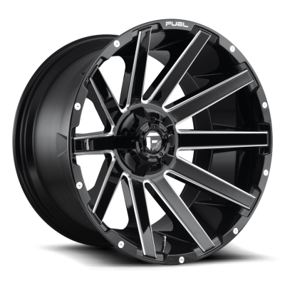 Aluminum Wheels 20X9 Contra D616 5 On 114.3/5 On 127 Matte Black/Milled 78.1 Bore 1 Offset Multi Spoke Fuel Off Road Wheels