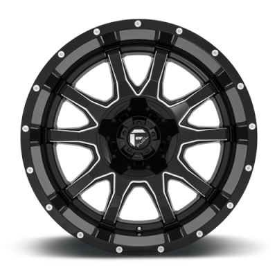 Aluminum Wheels 20X10 Vandal D627 5 On 114.3/5 On 127 Gloss Black/Milled 78.1 Bore -18 Offset 2.22 Lip Fuel Off Road Wheels