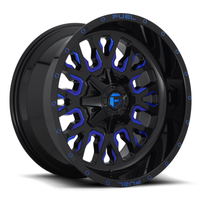 Aluminum Wheels 18X9 Stroke D645 5 On 114.3/5 On 127 Gloss Blue/Milled 78.1 Bore 1 Offset Fuel Off Road Wheels