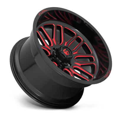 Aluminum Wheels 20X10 Ignite D663 5 On 127 Gloss Black Red Tinted Clear 78.1 Bore -18 Offset Fuel Off Road Wheels