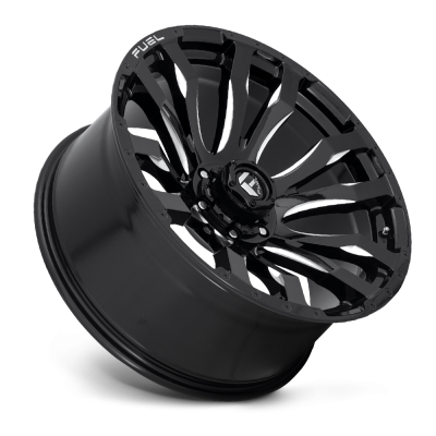 Aluminum Wheels 20X9 Blitz D673 5 On 127 Gloss Black Milled 71.5 Bore 1 Offset Multi Spoke 37 Lbs Fuel Off Road Wheels