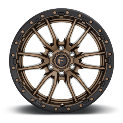 Aluminum Wheels 22X12 Rebel D681 6 On 135 Matte Bronze Black Bead Ring 87.1 Bore -44 Offset Fuel Off Road Wheels