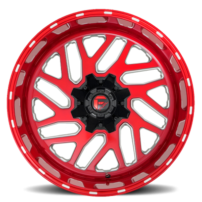 Aluminum Wheels 20X10 Triton D691 5 On 114.3/5 On 127 Candy Red/Milled 78.1 Bore -18 Offset Mesh Spoke Fuel Off Road Wheels