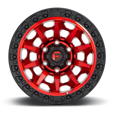 Aluminum Wheels 20X9 Covert D695 5 On 127 Candy Red Black Bead Ring 71.5 Bore 1 Offset Multi Spoke Fuel Off Road Wheels