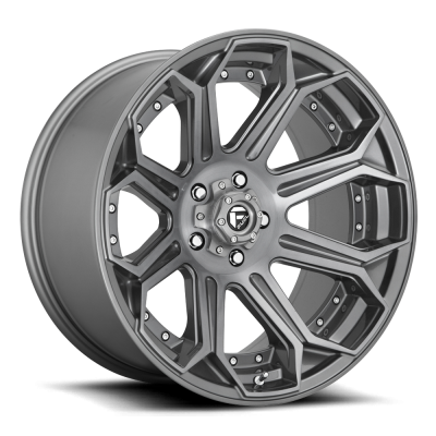 Aluminum Wheels 20X10 Siege D705 5 On 127 Brushed Gunmetal Gray Tinted Clear 71.5 Bore -18 Offset Fuel Off Road Wheels