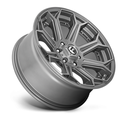 Aluminum Wheels 22X12 Siege D705 6 On 135 Brushed Gunmetal Gray Tinted Clear 87.1 Bore -44 Offset Fuel Off Road Wheels