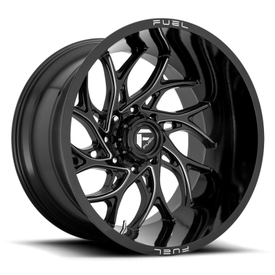 Aluminum Wheels 26X14 Runner D741 5 On 127 Gloss Black Milled 71.5 Bore -75 Offset Fuel Off Road Wheels