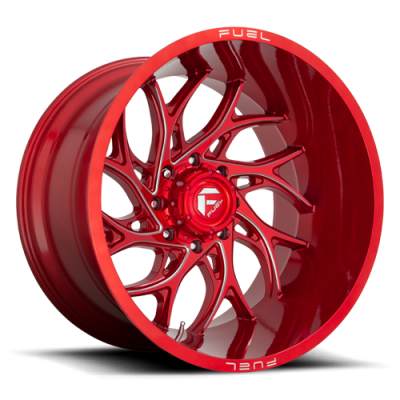 Aluminum Wheels 22X12 Runner D742 5 On 127 Candy Red Milled 71.5 Bore -44 Offset Fuel Off Road Wheels
