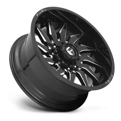 Aluminum Wheels 22X10 Saber D744 5 On 127 Gloss Black Milled 71.5 Bore -18 Offset Fuel Off Road Wheels