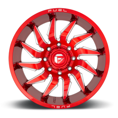 Aluminum Wheels 20X9 Saber D745 5 On 127 Candy Red Milled 71.5 Bore 1 Offset Fuel Off Road Wheels