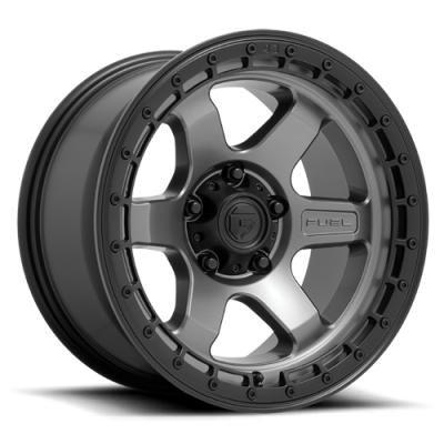 Aluminum Wheels 18X9 Block D752 5 On 127 Gunmetal Gray/Black Ring 71.5 Bore 1 Offset 6 Spoke Fuel Off Road Wheels