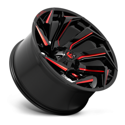 Aluminum Wheels 17X9 Reaction D755 5 On 114.3/5 On 127 Gloss Black Milled Red Tint 78.1 Bore 1 Offset Fuel Off Road Wheels