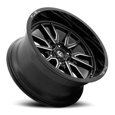 Aluminum Wheels 17X9 Clash 6 D761 6 On 120 Gloss Black Milled 67.06 Bore 1 Offset Multi Spoke Fuel Off Road Wheels