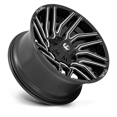 Aluminum Wheels 20X10 Typhoon D773 5 On 114.3/5 On 127 Gloss Black/Milled 78 Bore -18 Offset Fuel Off Road Wheels