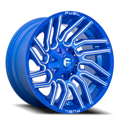 Aluminum Wheels 22X12 Typhoon D774 5 On 114.3/5 On 127 Anodized Blue Milled 78 Bore -44 Offset Fuel Off Road Wheels