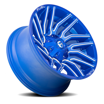 Aluminum Wheels 22X12 Typhoon D774 5 On 114.3/5 On 127 Anodized Blue Milled 78 Bore -44 Offset Fuel Off Road Wheels