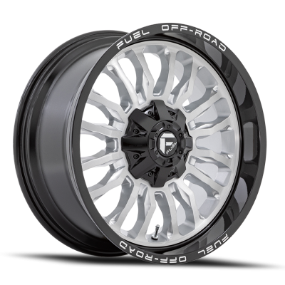 Aluminum Wheels 22X10 Arc D798 6 On 135/6 On 139.7 Silver/Brushed Face-Milled Black Lip 106.1 Bore -18 Offset Fuel Off Road Wheels