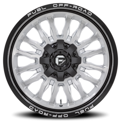 Aluminum Wheels 22X10 Arc D798 6 On 135/6 On 139.7 Silver/Brushed Face-Milled Black Lip 106.1 Bore -18 Offset Fuel Off Road Wheels
