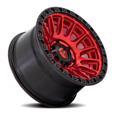 Aluminum Wheels 20X9 Cycle D834 5 On 127 Candy Red/Black Ring 71.5 Bore 1 Offset Fuel Off Road Wheels