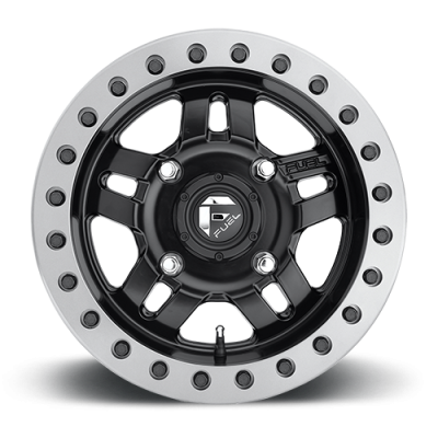 Aluminum Wheels 15X7 Anza UTV D917 4 On 110 Matte Black Beadlock 79.4 Bore 13 Offset 5 Spoke Fuel Off Road Wheels
