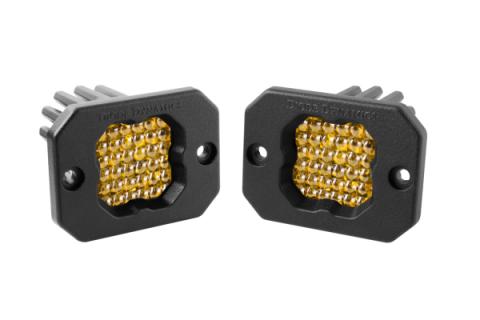 Stage Series C1 LED Pod Sport Yellow Flood Flush ABL Pair Diode Dynamics