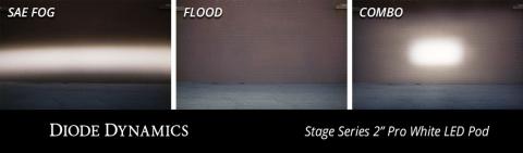 Stage Series 2in LED Pod Pro White Combo Flush RBL Single Diode Dynamics