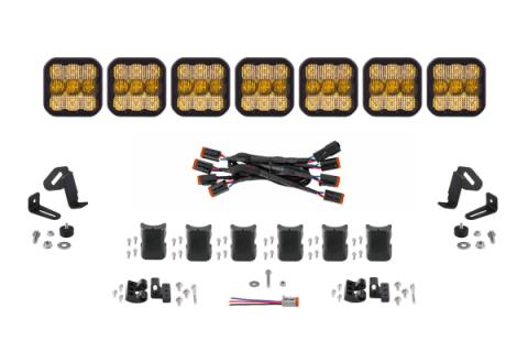 SS5 Sport Universal CrossLink 7-Pod Lightbar Yellow Combo Diode Dynamics