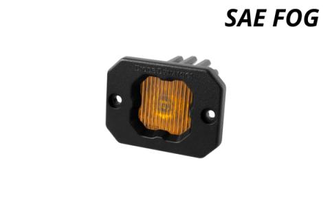 Stage Series C1 LED Pod Yellow SAE Fog Flush ABL Each Diode Dynamics