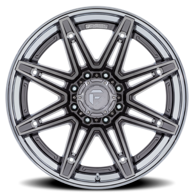 Aluminum Wheels 22X10 Brawl FC401AP 6 On 135 Platinum Silver Chrome Lip 87.1 Bore -18 Offset Fuel Off Road Wheels