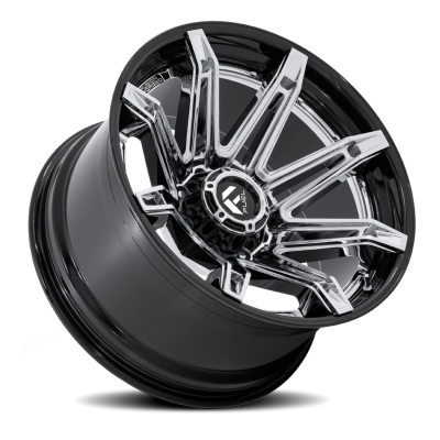 Aluminum Wheels 20X10 Brawl FC401PB 6 On 135 Chrome/Gloss Black Lip 87.1 Bore -18 Offset Fuel Off Road Wheels