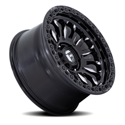 Aluminum Wheels 18X9 Rincon SBL FC857BE 5 On 127 Gloss Black Milled 71.5 Bore 1 Offset Fuel Off Road Wheels