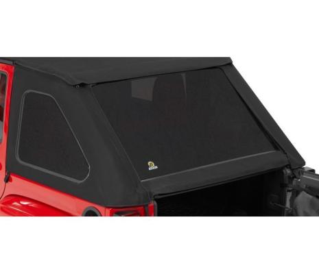 Window Replacement Set For Jeep 2007-2018 Wrangler JK 4 Door Fits Trektop 56923 Black Premium Twill Bestop