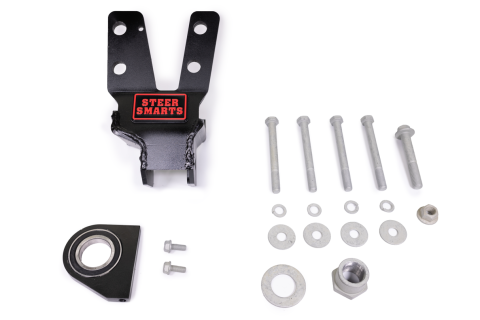 18-20 Jeep Wrangler/Gladiator JL/JT Yeti XD Sealed Bearing Sector Shaft Brace with Frame Side Track Bar Reinforcement Bracket - Aluminum Steering Box Only Steer Smarts
