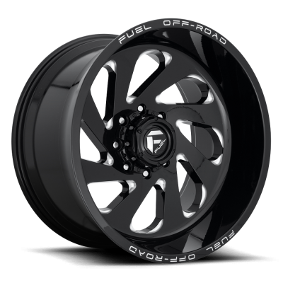 Aluminum Wheels 22X12 Vortex D637 6 On 135 Gloss Black Milled 87.1 Bore -44 Offset Fuel Off Road Wheels