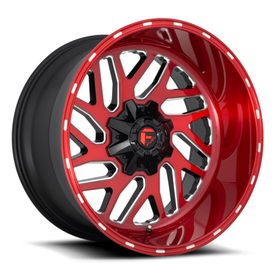 Aluminum Wheels 20X10 Triton D691 5 On 114.3/5 On 127 Candy Red/Milled 78.1 Bore -18 Offset Mesh Spoke Fuel Off Road Wheels