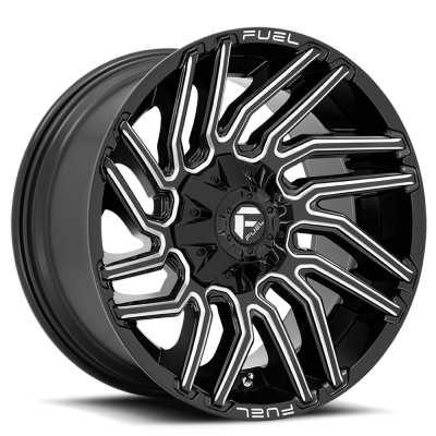 Aluminum Wheels 20X10 Typhoon D773 5 On 114.3/5 On 127 Gloss Black/Milled 78 Bore -18 Offset Fuel Off Road Wheels