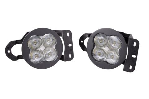 SS3 LED Fog Light Kit for 2018-2021 Jeep JL Wrangler White SAE Fog Sport w/ Backlight Type MS Bracket Kit Diode Dynamics