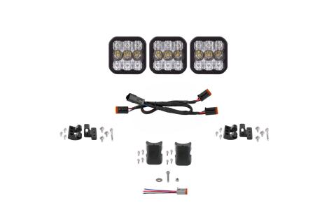 SS5 Pro Universal CrossLink 3-Pod Lightbar White Combo Diode Dynamics